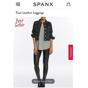 Spanx Faux Leather Leggings Petite Small BNWT